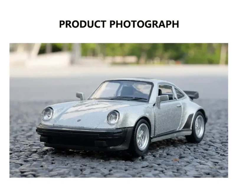 Porsche 911 1978 1:36 Model Samochodu Die-Cast Mechanizm Cofania