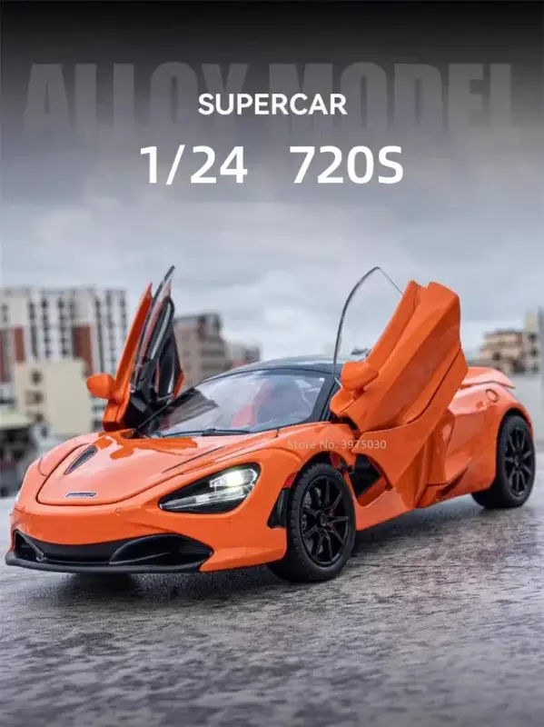 McLaren 720S 1:24 Model Samochodu Metalowy Dźwięk i Światło