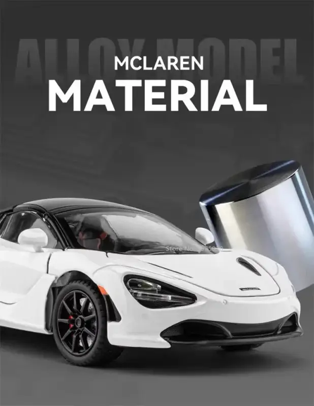 McLaren 720S 1:24 Model Samochodu Metalowy Dźwięk i Światło