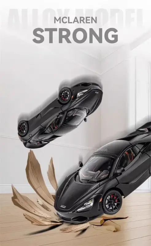 McLaren 720S 1:24 Model Samochodu Metalowy Dźwięk i Światło