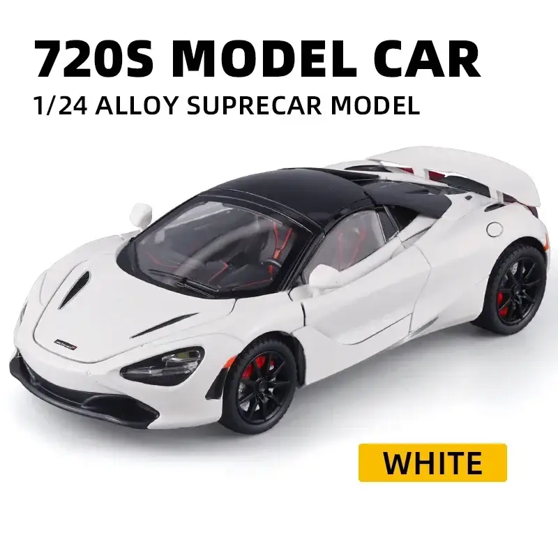 McLaren 720S 1:24 Model Samochodu Metalowy Dźwięk i Światło