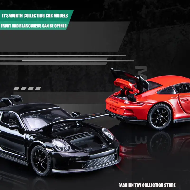 Porsche 911 GT3 1:32 Model Samochodu Metalowy Dźwięk i Światło