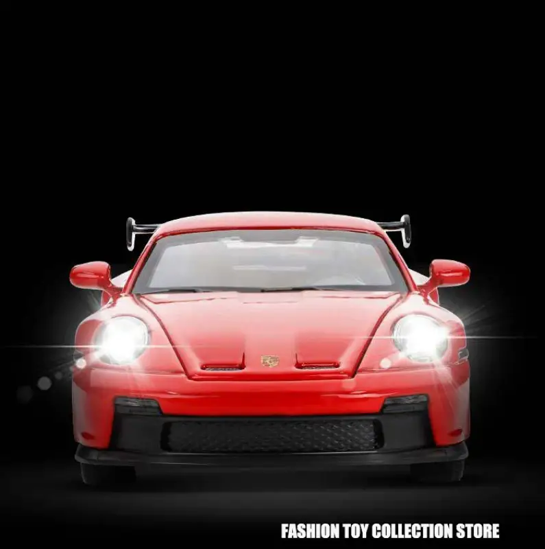Porsche 911 GT3 1:32 Model Samochodu Metalowy Dźwięk i Światło