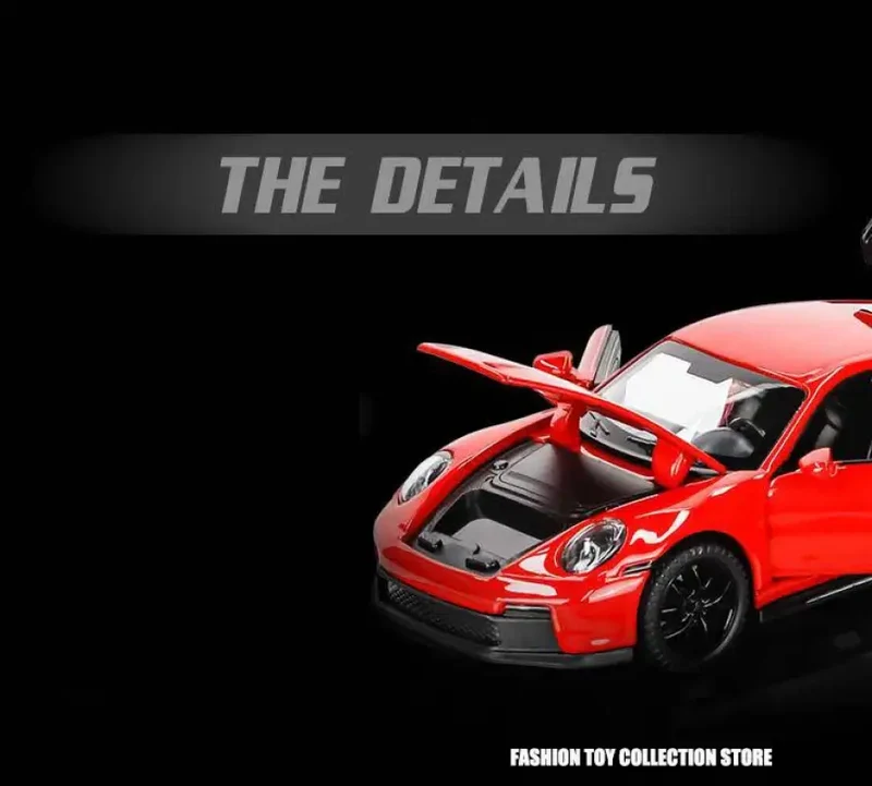 Porsche 911 GT3 1:32 Model Samochodu Metalowy Dźwięk i Światło
