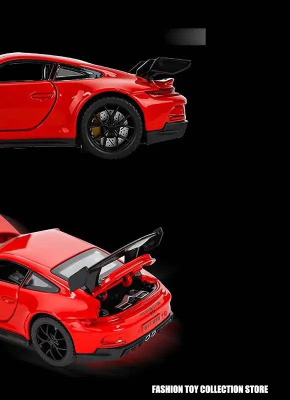 Porsche 911 GT3 1:32 Model Samochodu Metalowy Dźwięk i Światło
