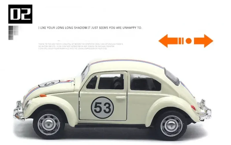 Volkswagen Beetle 1:32 Model Samochodu Metalowy
