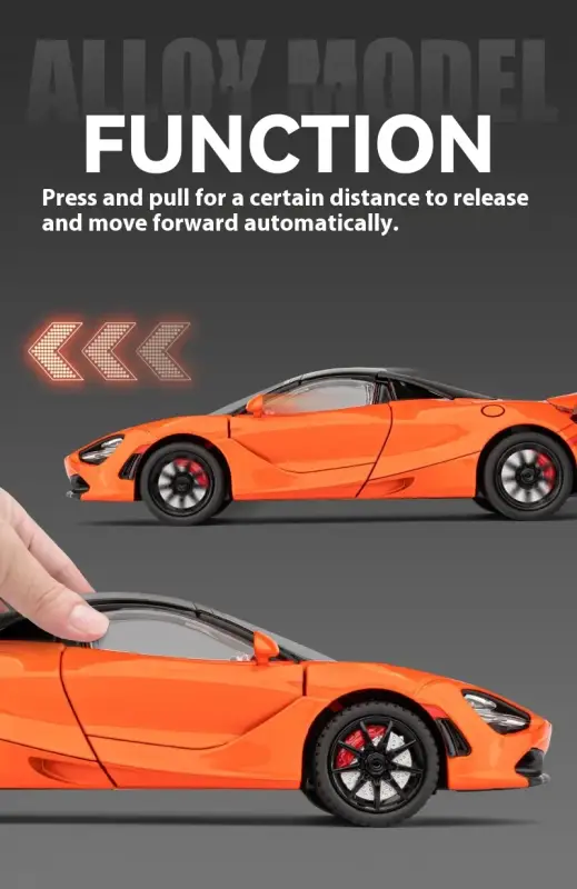 McLaren 720S 1:24 Model Samochodu Metalowy