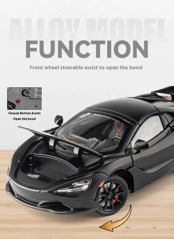 McLaren 720S 1:24 Model Samochodu Metalowy