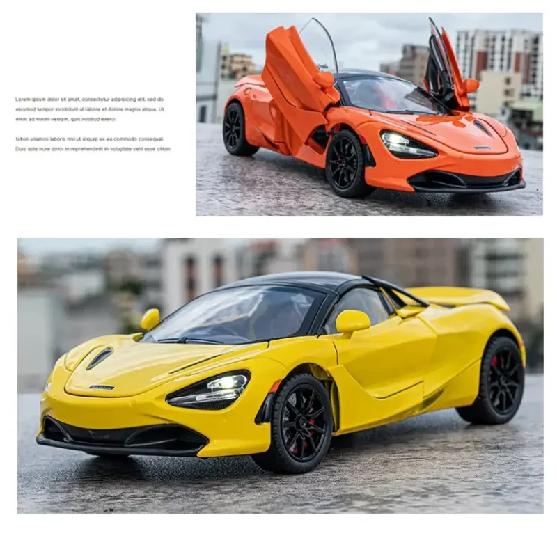 McLaren 720S 1:24 Model Samochodu Metalowy