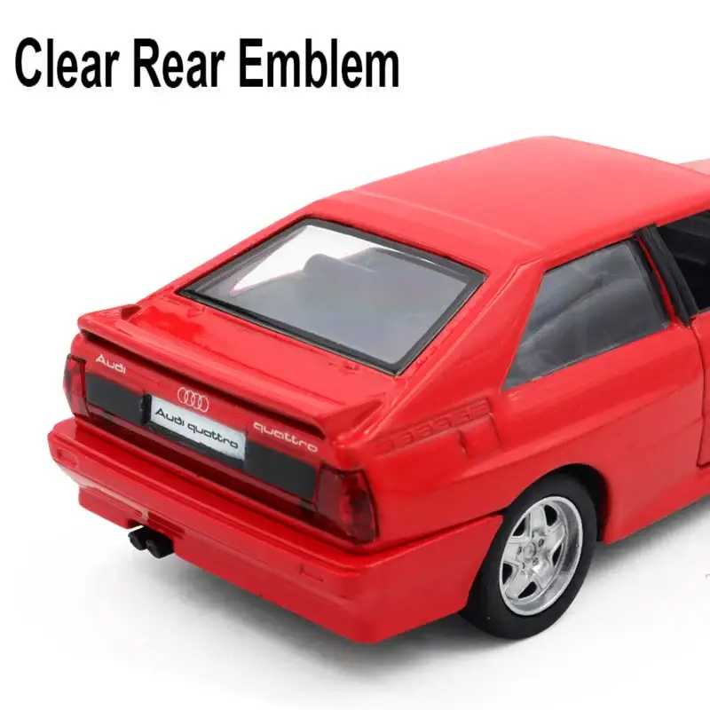 Audi Quattro 1980 1:36 Model Samochodu Metalowy Otwierane Drzwi