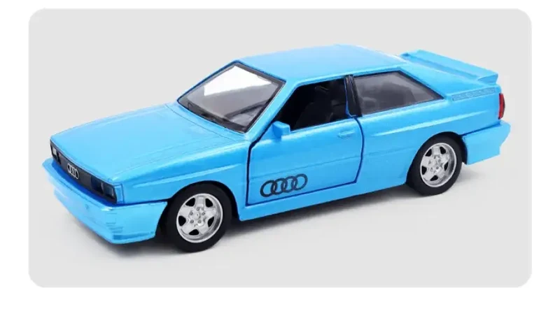 Audi Quattro 1980 1:36 Model Samochodu Metalowy Otwierane Drzwi