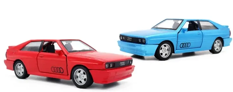 Audi Quattro 1980 1:36 Model Samochodu Metalowy Otwierane Drzwi