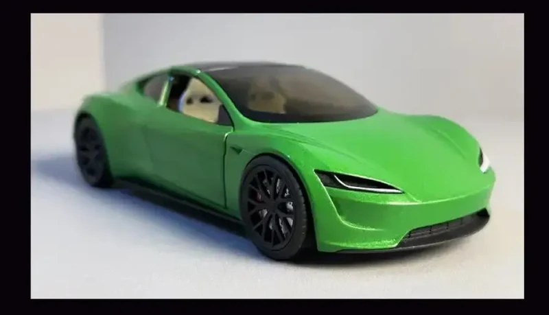 Tesla Roadster 1:24 Model Samochodu Metalowy Dźwięk