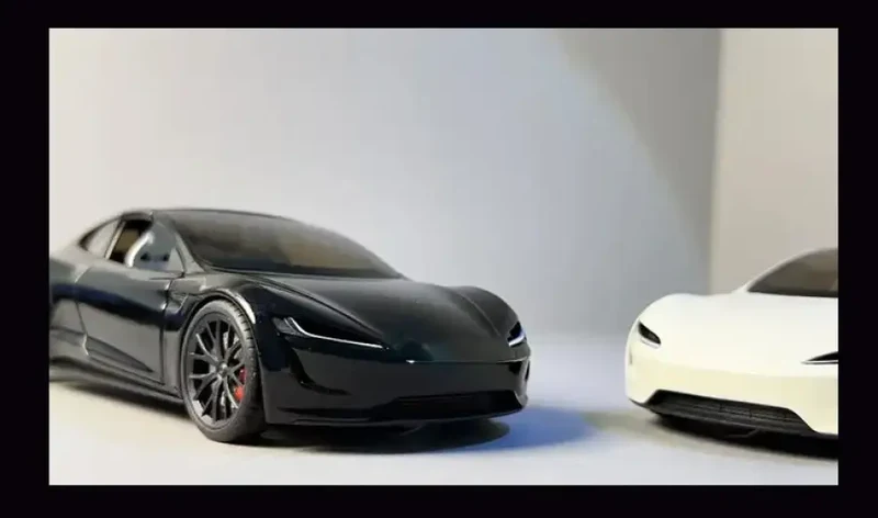 Tesla Roadster 1:24 Model Samochodu Metalowy Dźwięk