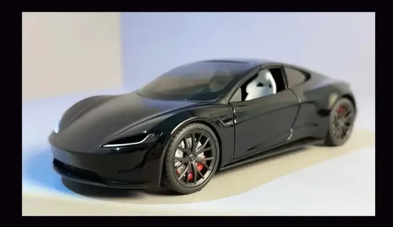 Tesla Roadster 1:24 Model Samochodu Metalowy Dźwięk