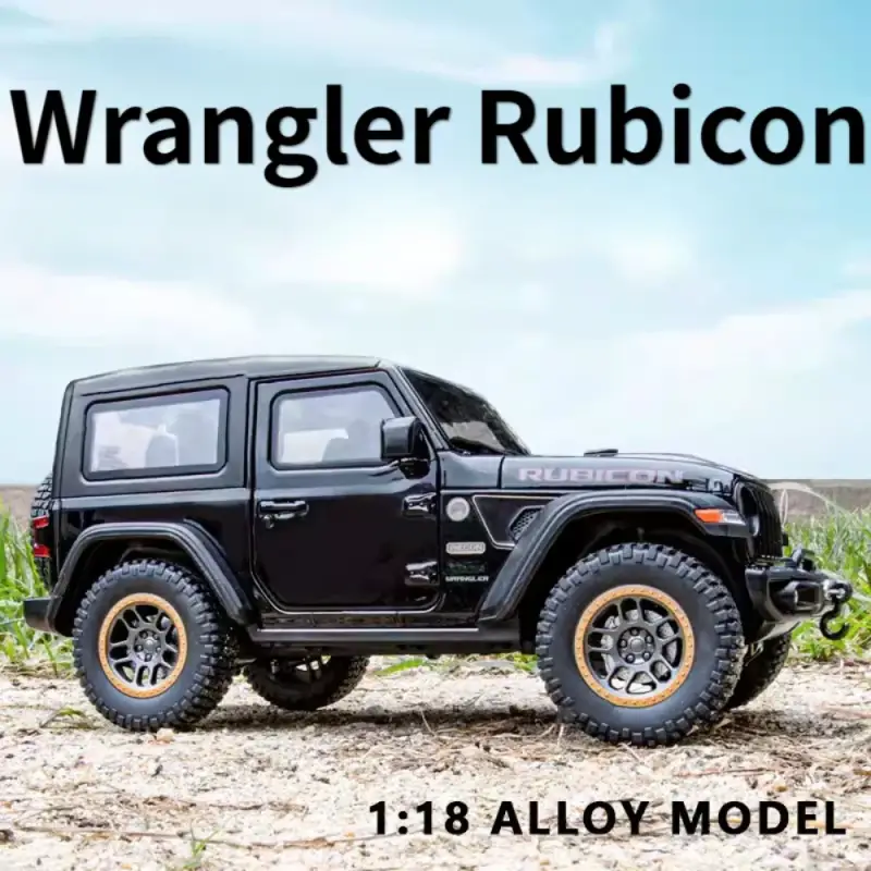 Jeep Wrangler Rubicon Mipon 1:18 Model Samochodu Metalowy Otwierane Drzwi