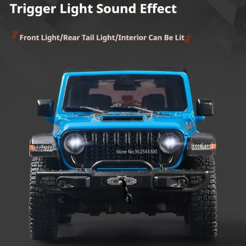 Jeep Wrangler Rubicon Mipon 1:18 Model Samochodu Metalowy Otwierane Drzwi