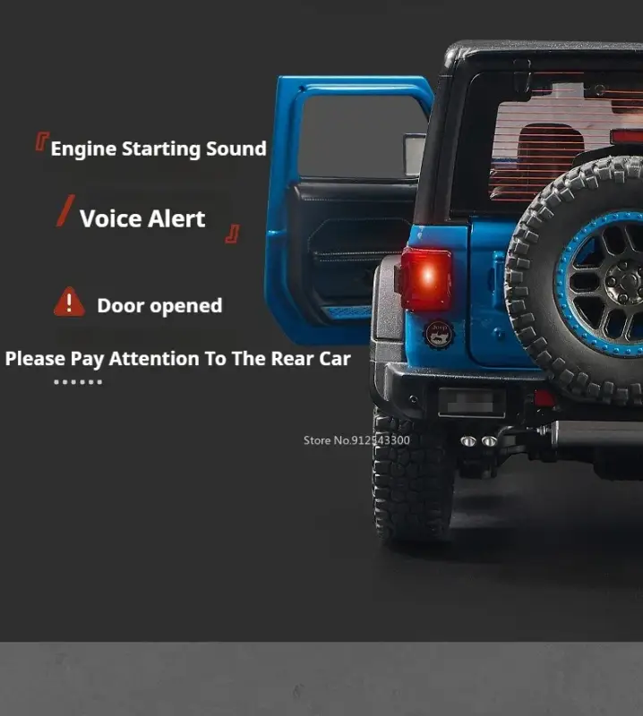 Jeep Wrangler Rubicon Mipon 1:18 Model Samochodu Metalowy Otwierane Drzwi