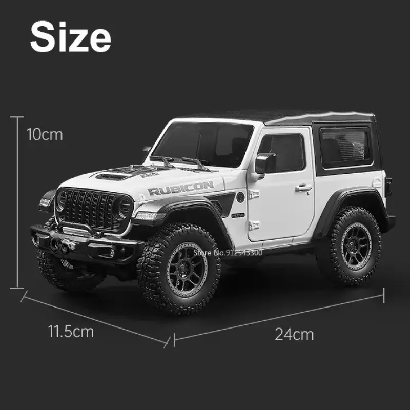 Jeep Wrangler Rubicon Mipon 1:18 Model Samochodu Metalowy Otwierane Drzwi