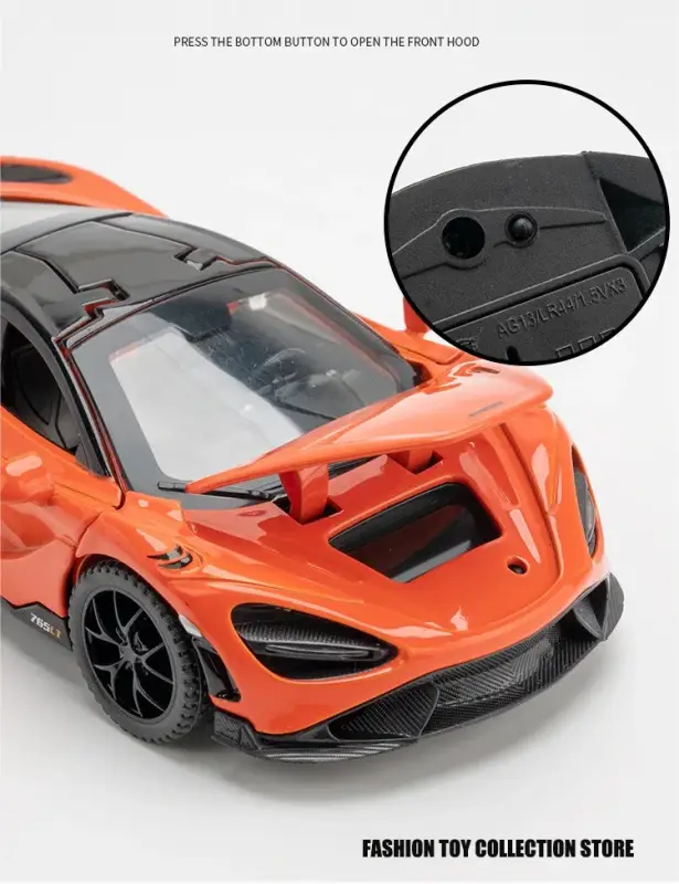 McLaren 765LT 1:32 Model Samochodu Dźwięk i Światło Fast & Furious