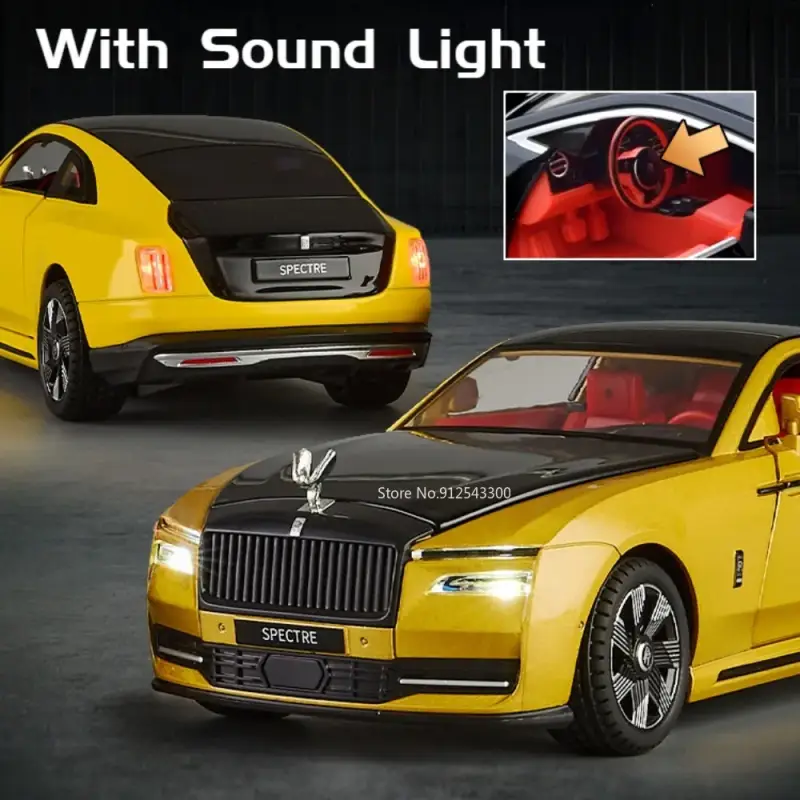 Rolls-Royce Spectre 1:24 Model Samochodu Metalowy Dźwięk i Światło