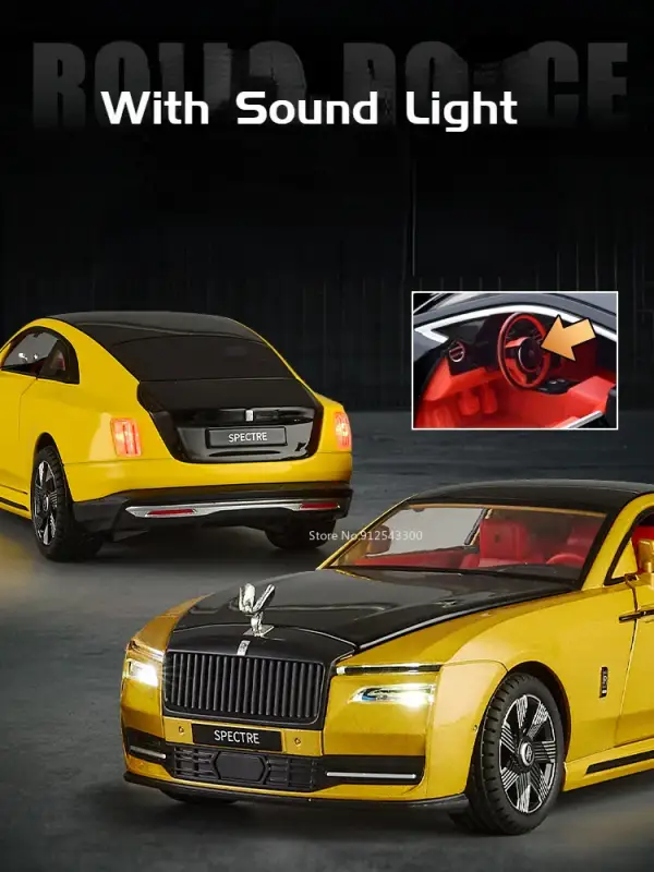 Rolls-Royce Spectre 1:24 Model Samochodu Metalowy Dźwięk i Światło