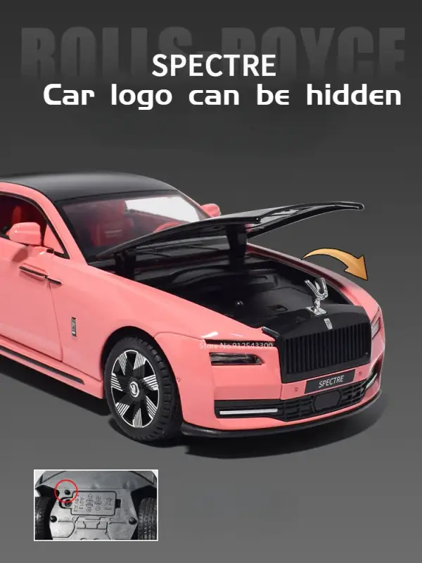 Rolls-Royce Spectre 1:24 Model Samochodu Metalowy Dźwięk i Światło