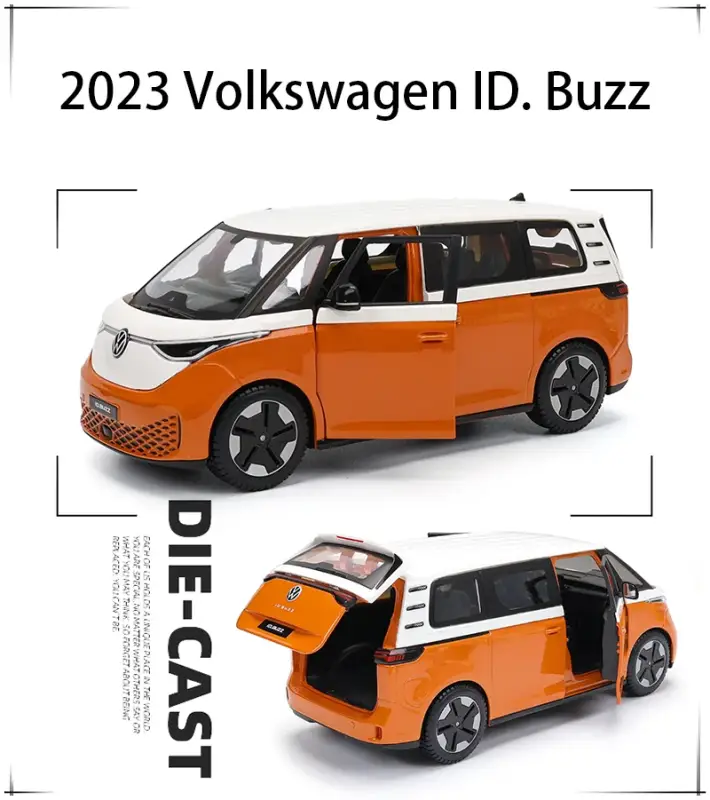 Volkswagen ID.Buzz 2023 1:24 Model Samochodu Metalowy