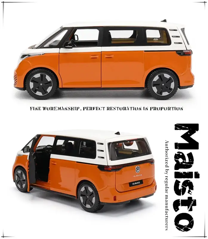 Volkswagen ID.Buzz 2023 1:24 Model Samochodu Metalowy