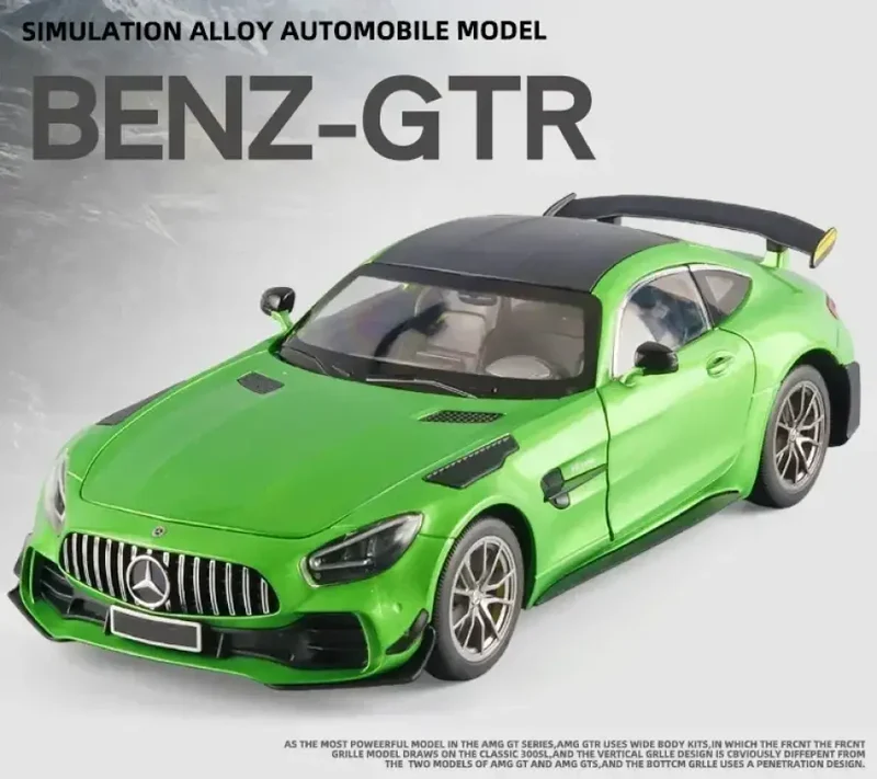 Mercedes-AMG GTR 1:18 Model Samochodu Metalowy Dźwięk i Światło