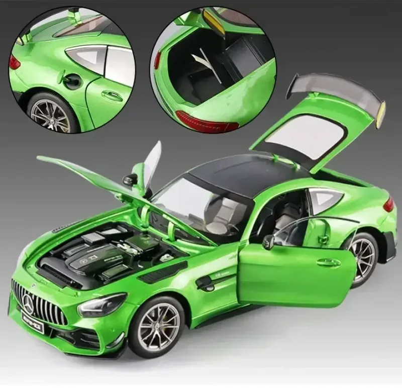Mercedes-AMG GTR 1:18 Model Samochodu Metalowy Dźwięk i Światło