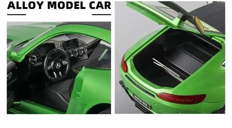 Mercedes-AMG GTR 1:18 Model Samochodu Metalowy Dźwięk i Światło
