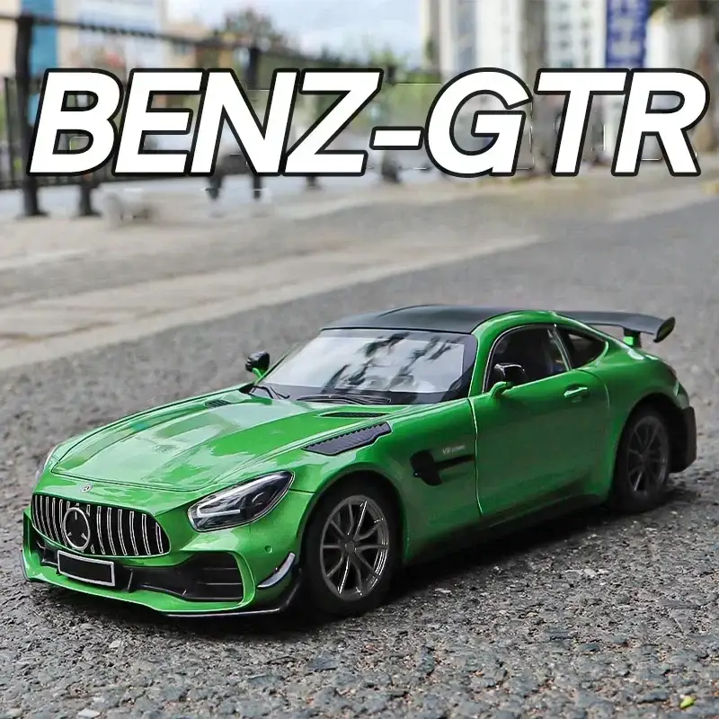 Mercedes-AMG GTR 1:18 Model Samochodu Metalowy Dźwięk i Światło