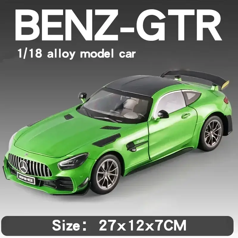 Mercedes-AMG GTR 1:18 Model Samochodu Metalowy Dźwięk i Światło