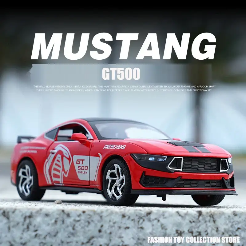 Ford Mustang GT500 1:32 Model Samochodu Metalowy Dźwięk i Światło Fast & Furious
