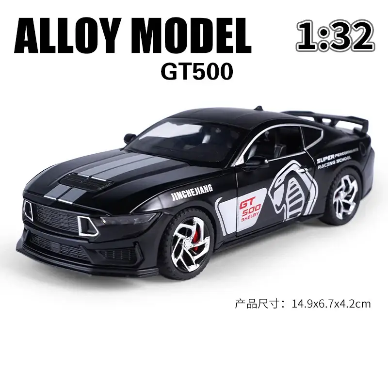 Ford Mustang GT500 1:32 Model Samochodu Metalowy Dźwięk i Światło Fast & Furious