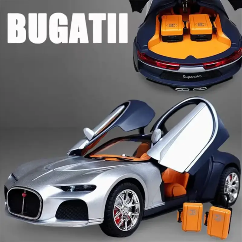 Bugatti Atlantic 1:24 Model Samochodu Metalowy Dźwięk i Światło