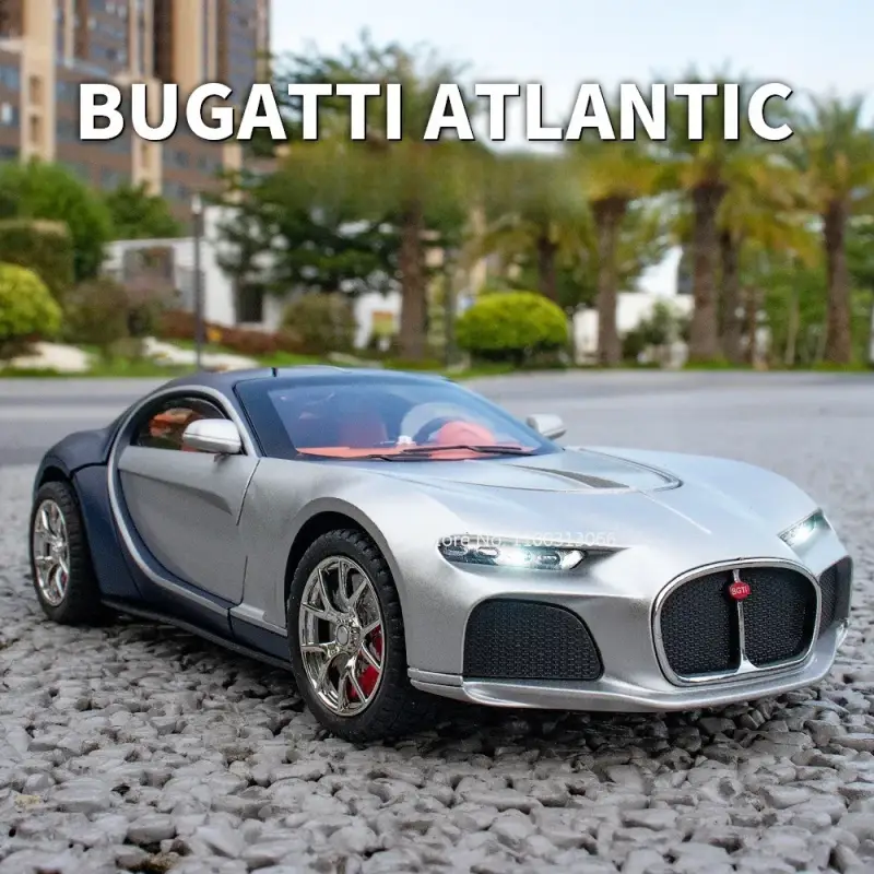 Bugatti Atlantic 1:24 Model Samochodu Metalowy Dźwięk i Światło