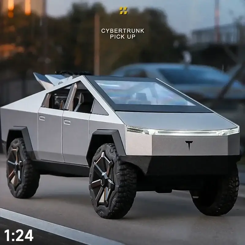Tesla Cybertruck 1:24 Model Samochodu Metalowy