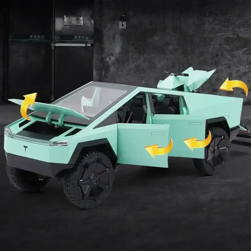 Tesla Cybertruck 1:24 Model Samochodu Metalowy