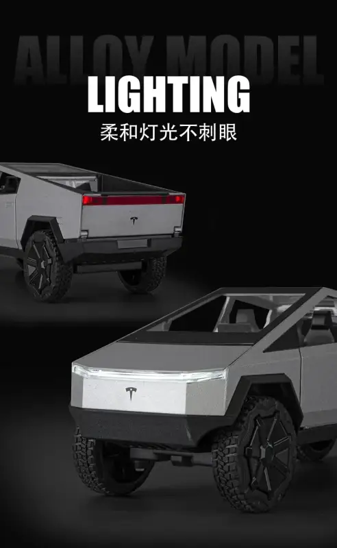 Tesla Cybertruck 1:24 Model Samochodu Metalowy