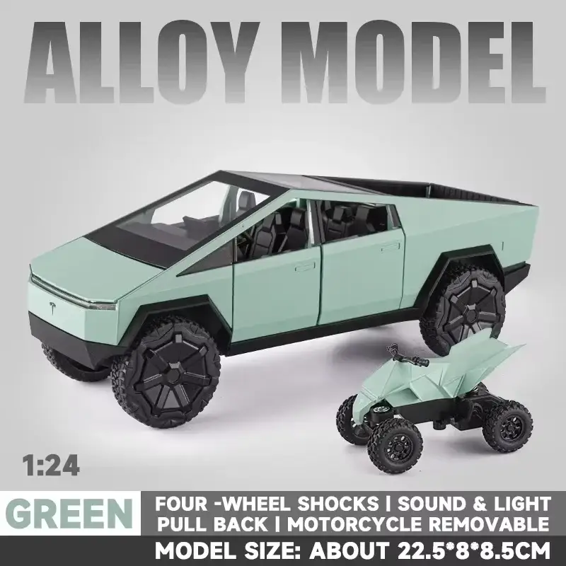 Tesla Cybertruck 1:24 Model Samochodu Metalowy