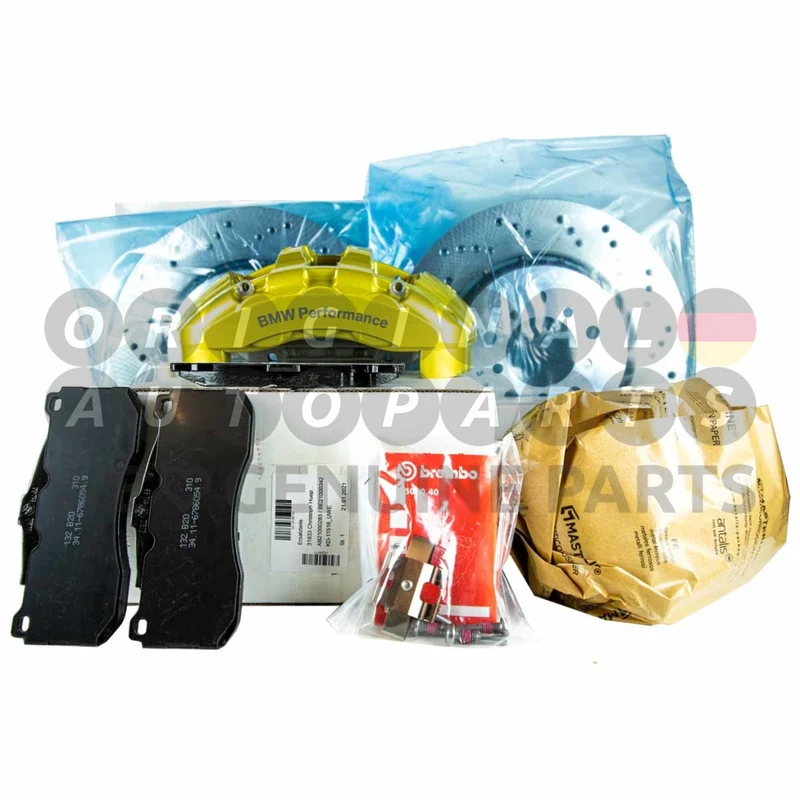 Genuine BMW Performance front Brake Upgrade Retrofit Kit 3' E46 M3 Z4 E85 E86 E90 E91 E92 E93 34116786741 34116786742 34112282445 34112282446 34116786044 34356789440