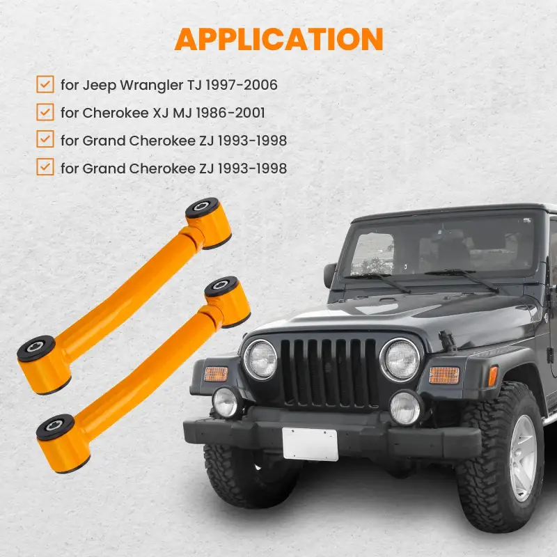 Zestaw 2x Regulowanych Wahaczy Dolnych do Jeep Wrangler TJ (1997-2006)