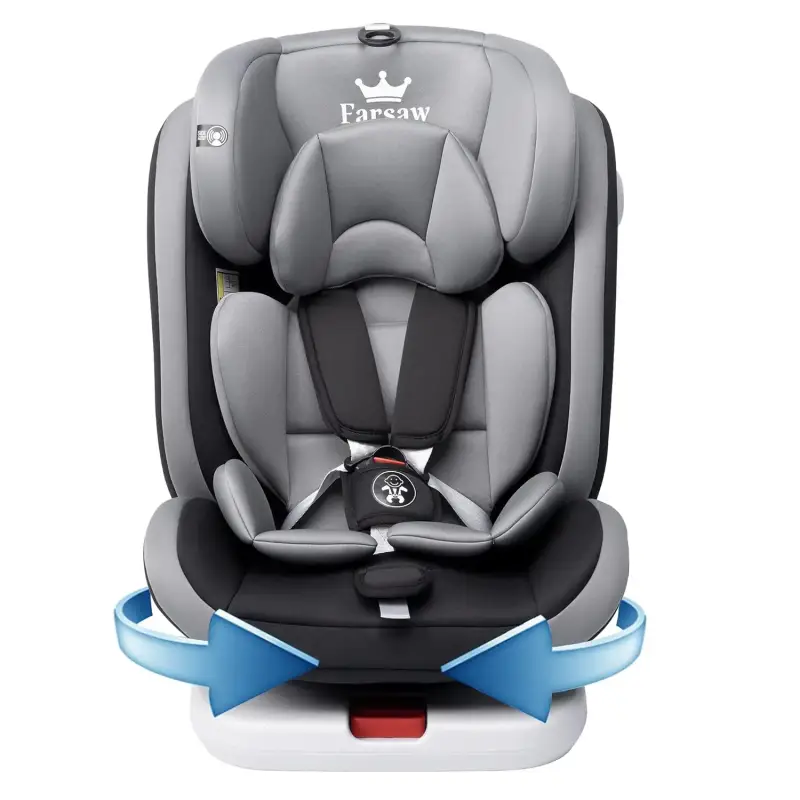 Fotelik Samochodowy 360° Rotacyjny z ISOFIX Grupa 0+1/2/3 9-36 Kg 5-punktowy Pas Bezpieczeństwa