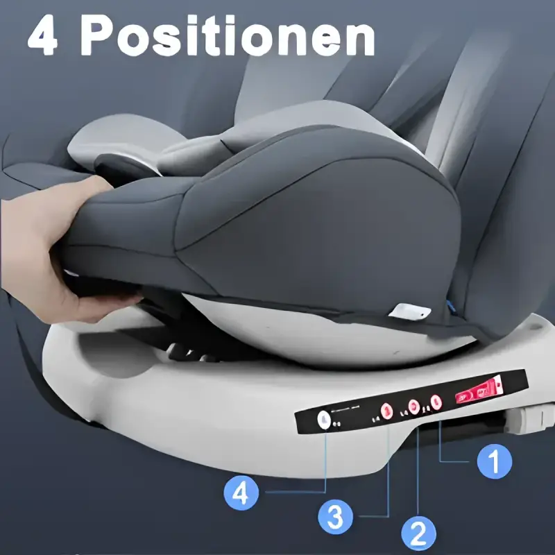 Fotelik Samochodowy 360° Rotacyjny z ISOFIX Grupa 0+1/2/3 9-36 Kg 5-punktowy Pas Bezpieczeństwa