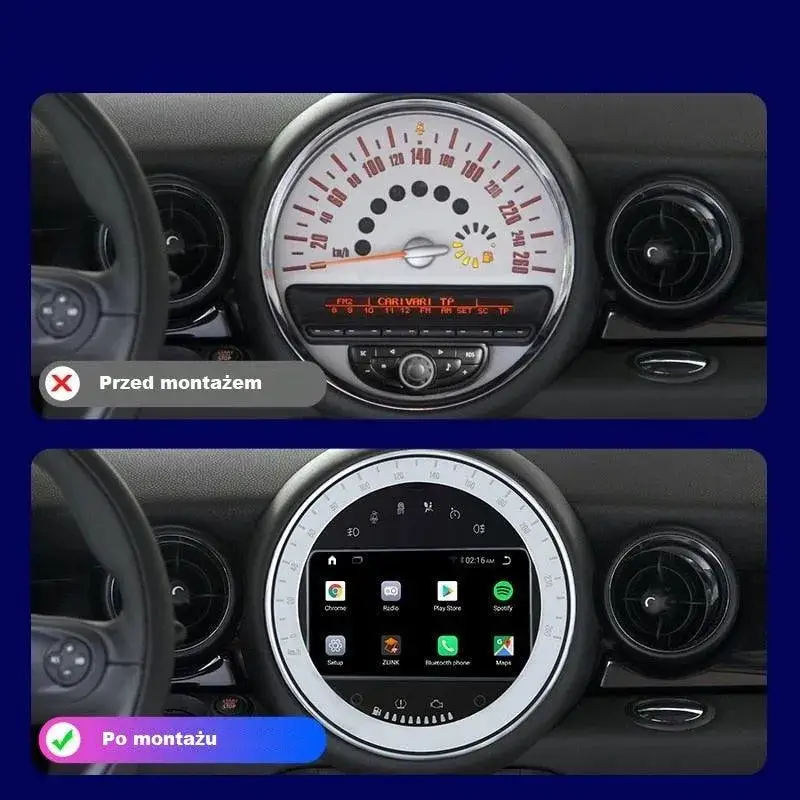 Radio Android do BMW Mini Cooper R56 R60 (2007-2013) CarPlay Android Auto 4G WiFi GPS DSP