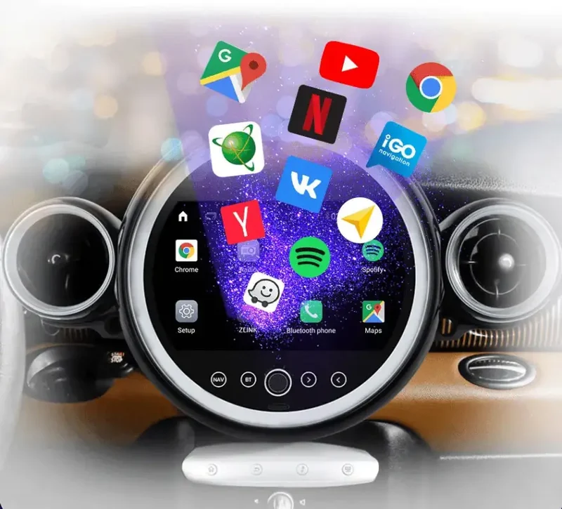 Radio Android do BMW Mini Cooper R56 R60 (2007-2013) CarPlay Android Auto 4G WiFi GPS DSP