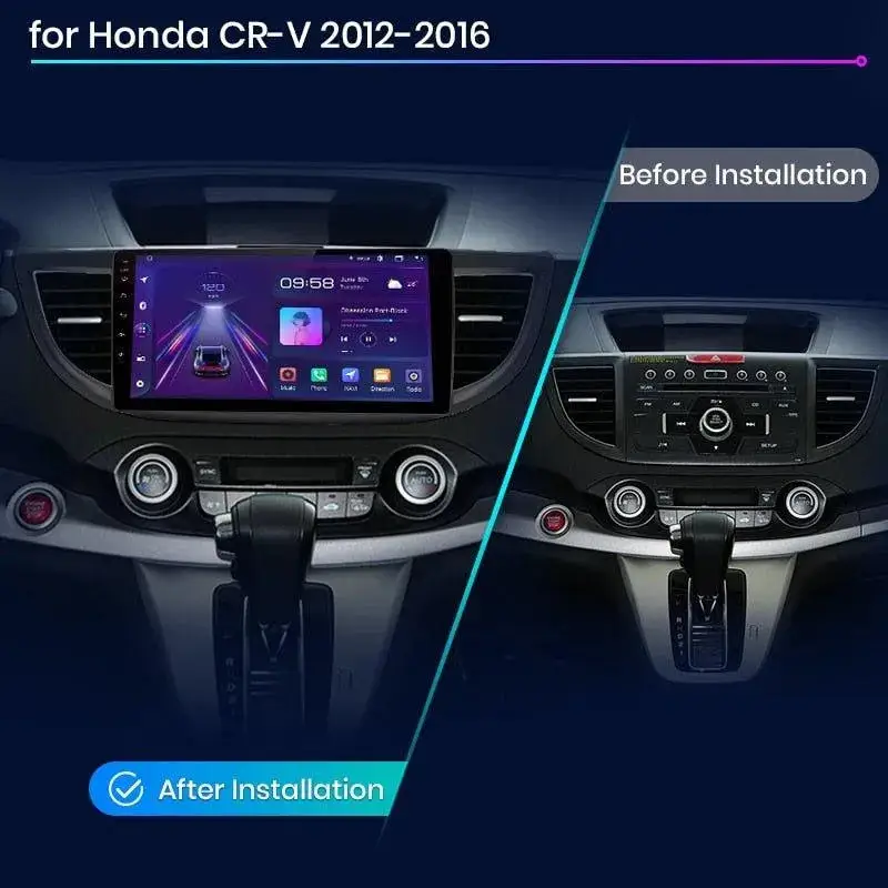Radio Android do Honda CR-V IV (2012-2016) CarPlay Android Auto 4G WiFi GPS DSP