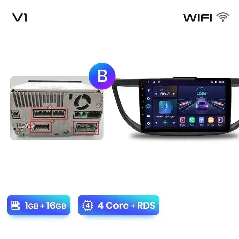 Radio Android do Honda CR-V IV (2012-2016) CarPlay Android Auto 4G WiFi GPS DSP